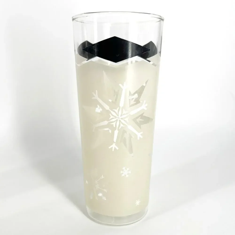 50s Libbey black diamond snowflake highball glasses set of 7